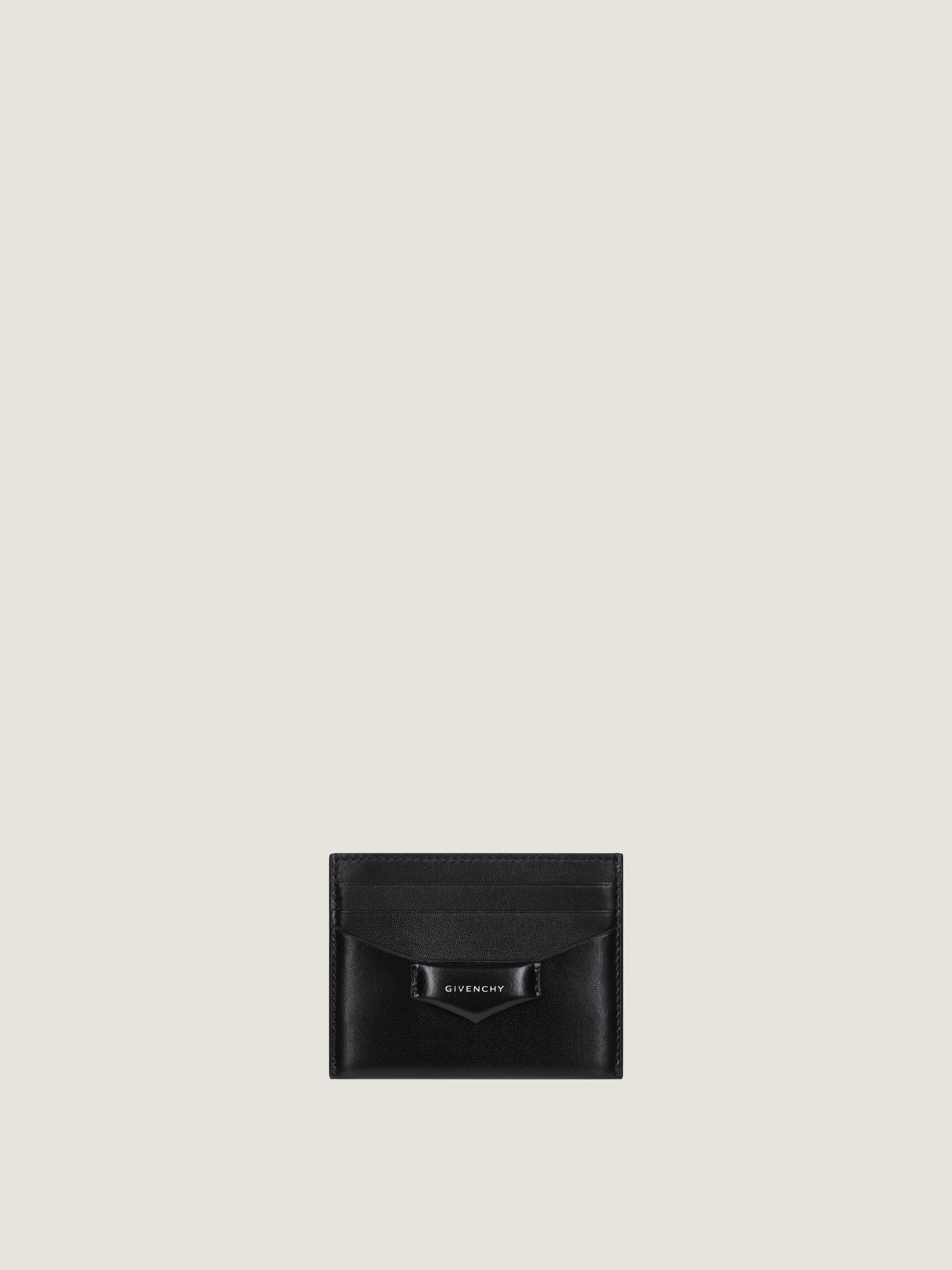 Antigona card holder in Box leather